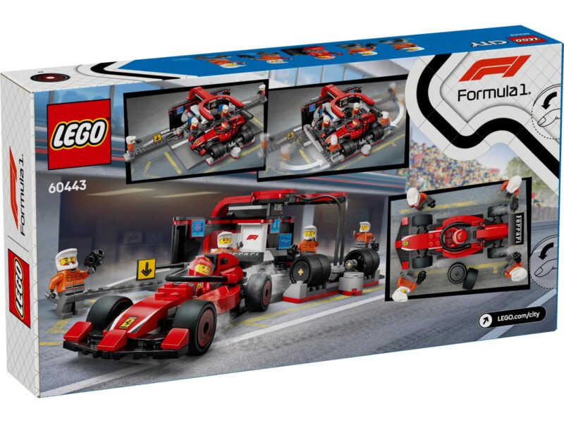 LEGO City F1 pitstop en pitcrew met Ferrari auto - 60443 - Afbeelding 7