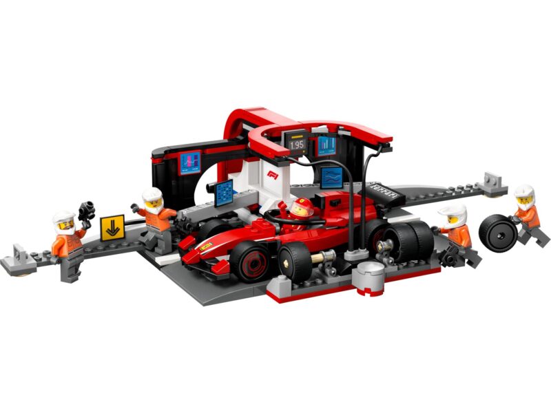 LEGO City F1 pitstop en pitcrew met Ferrari auto - 60443 - Afbeelding 2