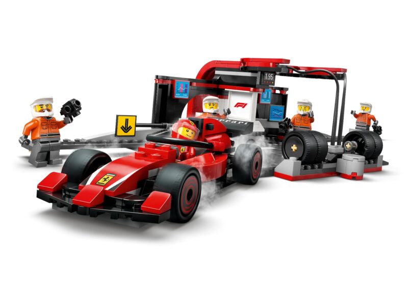 LEGO City F1 pitstop en pitcrew met Ferrari auto - 60443 - Afbeelding 3
