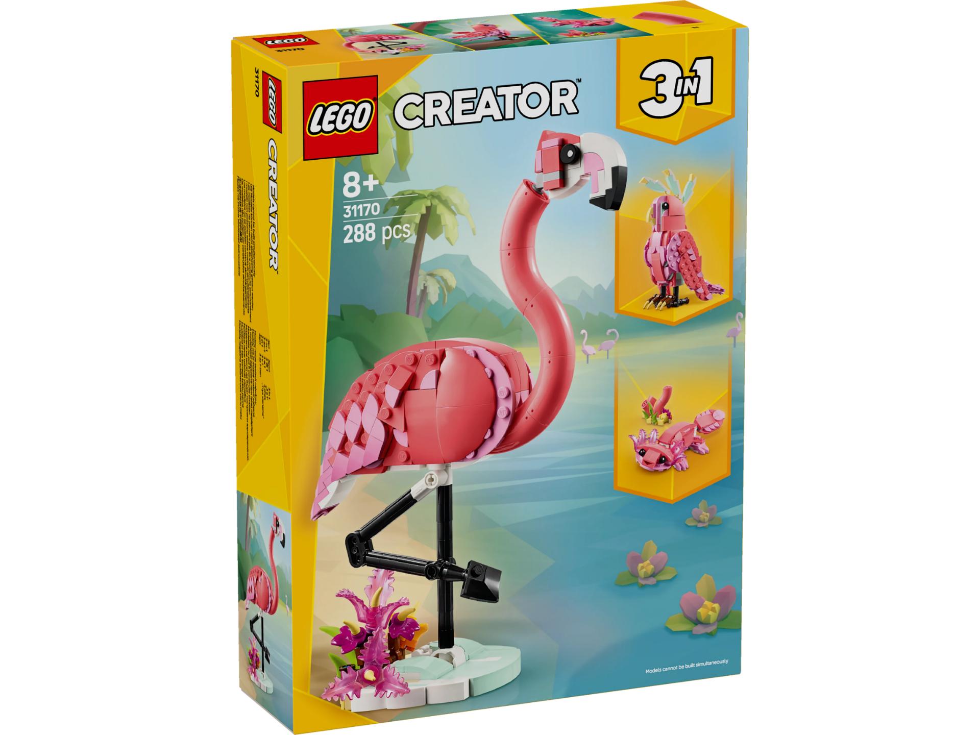 LEGO Creator 3-in-1 Wilde dieren: roze flamingo - 31170 LEGO Creator 3-in-1 Wilde dieren: roze flamingo - 31170